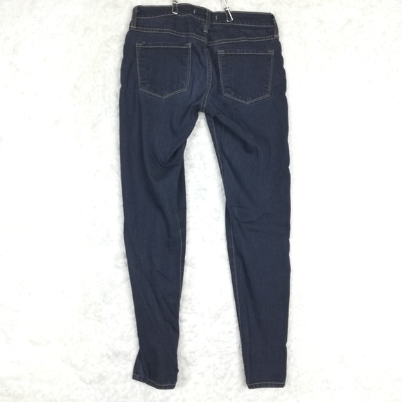 Flying Monkey Womens Jeans Skinny Blue Denim Dark Wash Low Rise Stretch 28 - Picture 2 of 11